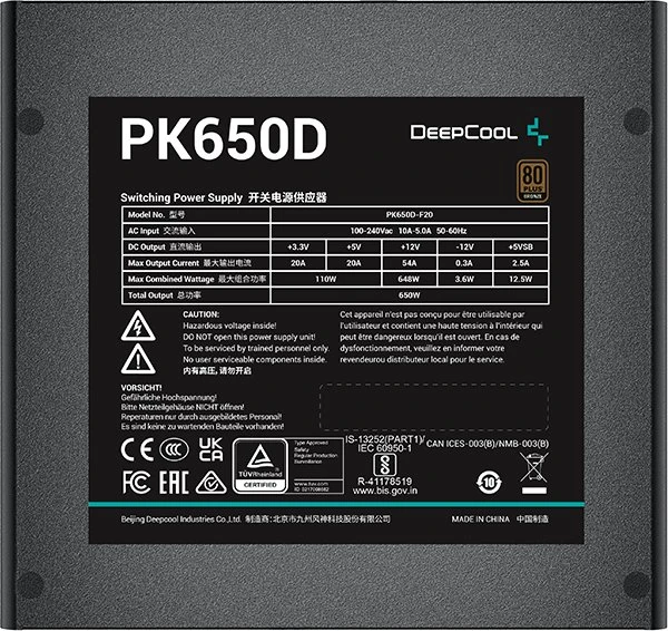 DeepCool PK Series PK650D 650W, ATX 2.4