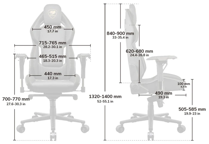 Cougar Hotrod Royal Gamingstuhl, schwarz/gold