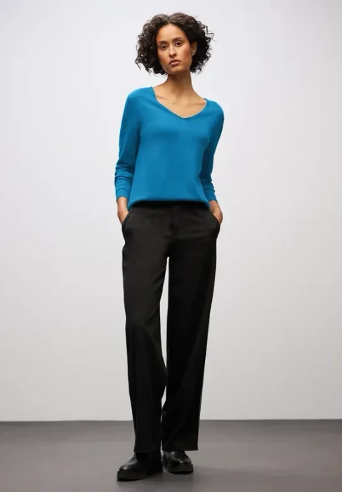 Street One V-Neck Pullover polaris blue (Damen)