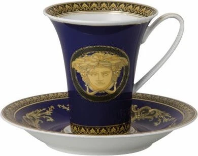 Rosenthal Versace Medusa Blue Kaffeetassen-Set 180ml, 2-tlg.