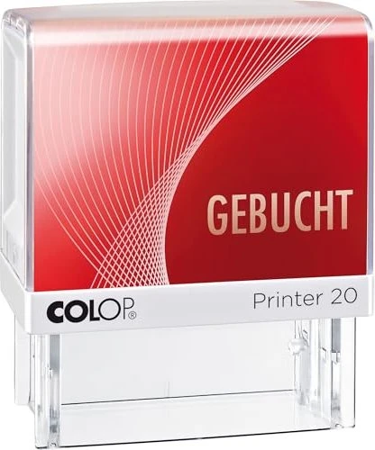 COLOP Printer 20 LGT Textstempel GEBUCHT, 38x14mm, rot