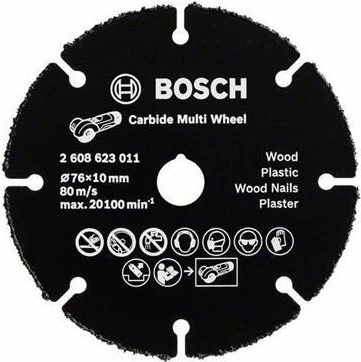 Bosch Professional Hartmetall MultiWheel Trennscheibe, 76x1x10mm, 1 Stück