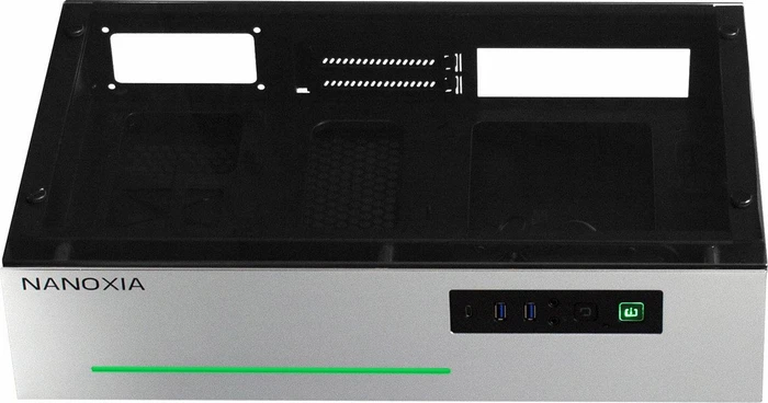 Nanoxia Project S Mini, silber, Glasfenster, Mini-ITX