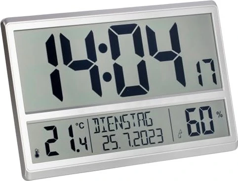 TFA Dostmann XL Funkwetterstation silber, digital