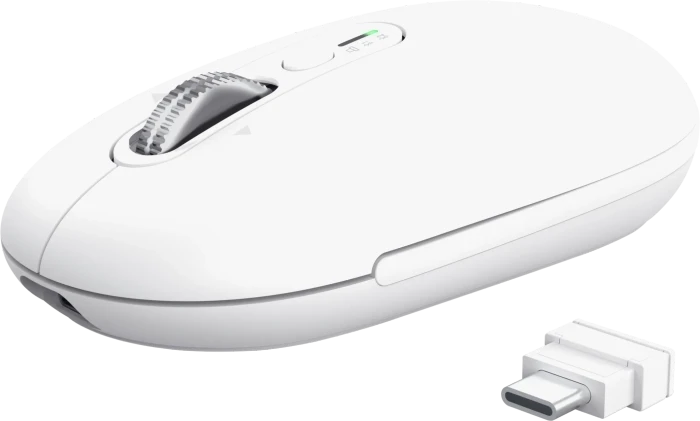 Trust Seron Hyperscroll Slim Wireless Mouse, weiß, USB/Bluetooth