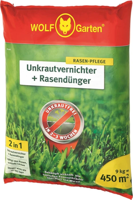 Wolf-Garten SQ450 2in1 Unkrautvernichter plus Rasendünger, 9kg