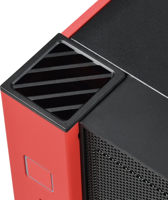 SilverStone Redline Series RL08, rot/schwarz, Glasfenster
