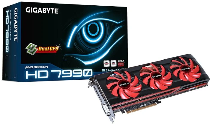 GIGABYTE Radeon HD 7990 [Malta XT], 2x 3GB GDDR5, DVI, 4x mDP