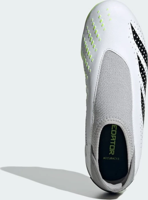 adidas Predator Accuracy.3 Laceless FG cloud white/core black/lucid lemon (Junior)