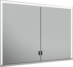 Keuco Royal Lumos Spiegelschrank für Wandeinbau, 2 lange Türen, 100x73.5cm