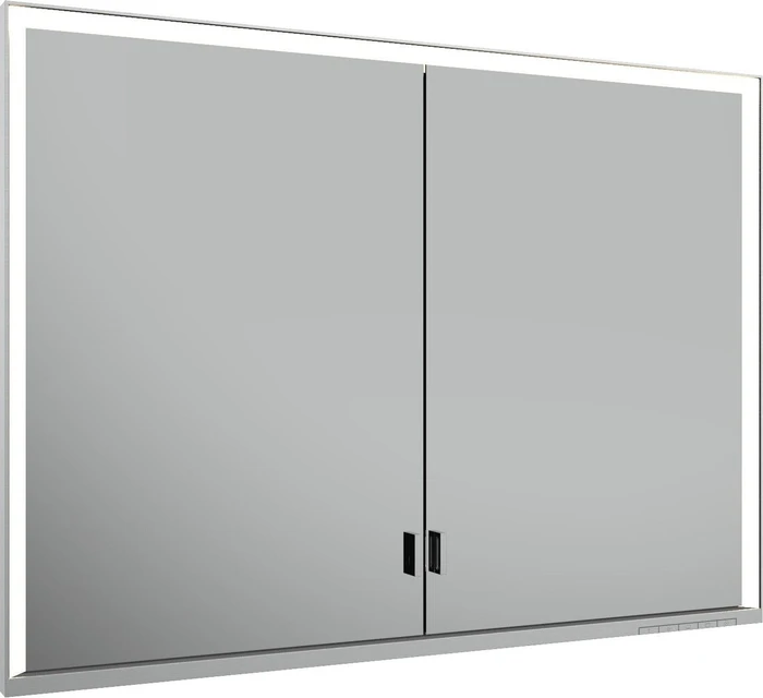 Keuco Royal Lumos Spiegelschrank für Wandeinbau, 2 lange Türen, 100x73.5cm