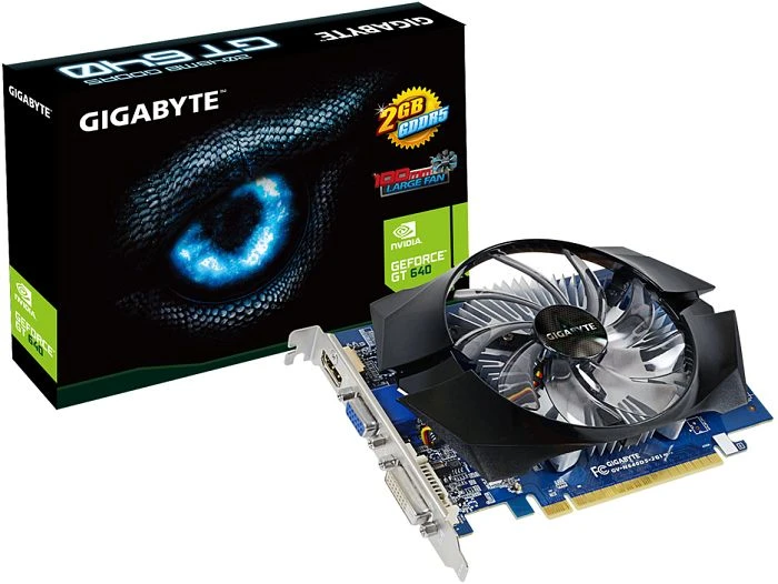 GIGABYTE GeForce GT 640, 2GB GDDR5, VGA, DVI, HDMI