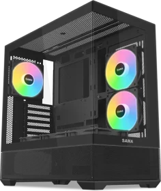 SAMA V40, schwarz, Glasfenster (V40-BKADA6X1-GL)