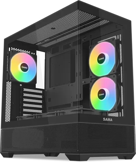 SAMA V40, schwarz, Glasfenster