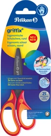 Pelikan griffix Schulschere Blisterverpackung, Universalschere, Rechtshänder, 140mm, orange/rot