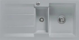 systemceram Genea 100 F Einbau Becken reversibel mit Ablauffernbedienung titan