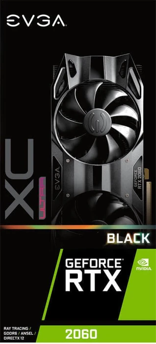 EVGA GeForce RTX 2060 XC Ultra Black Gaming, 6GB GDDR6, DVI, HDMI, 2x DP