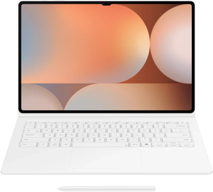 Samsung EF-DX925 Book Cover Keyboard mit AI-Taste für Galaxy Tab S9 Ultra / Tab S10 Ultra, weiß, DE