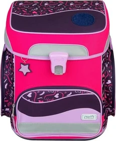 scooli Easy Fit Glow Edition Heartbeat Schultaschen-Set, 6-tlg.