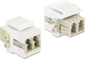 DeLOCK Keystone Modul LC Duplex Buchse via LC Duplex Buchse, Multimode