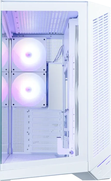 Zalman D50 White, weiß, Glasfenster