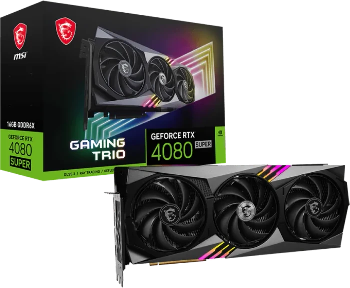 MSI GeForce RTX 4080 SUPER 16G Gaming Trio, 16GB GDDR6X, HDMI, 3x DP