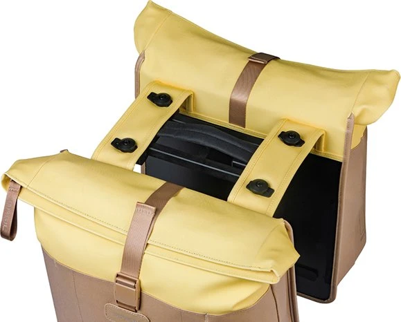 Basil Vive Doppeltasche MIK Gepäcktasche sand/yellow