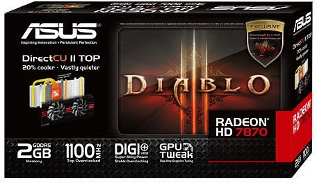ASUS Radeon HD 7870 GHz Edition DirectCU II, HD7870-DC2TG-2GD5-V2, 2GB GDDR5, 2x DVI, HDMI, DP