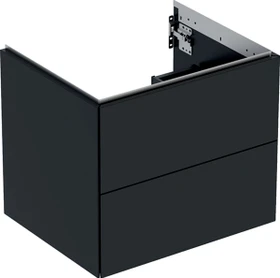Geberit ONE Unterschrank für Waschtisch, mit zwei Schubladen, 60cm, schwarz/lackiert matt