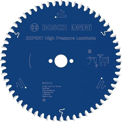 Bosch Professional Expert for High-Pressure Laminate Kreissägeblatt 56Z, 190x1.6x20mm, 1 Stück