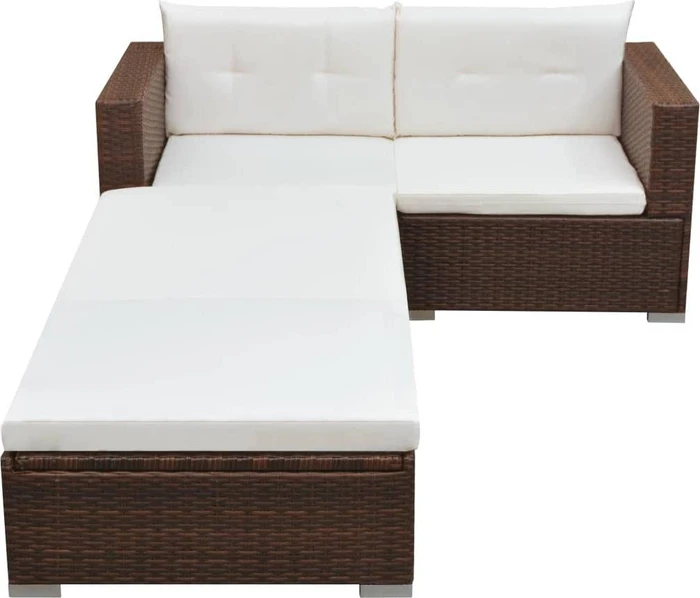 vidaXL Garten-Loungesofa/-set 3-tlg.