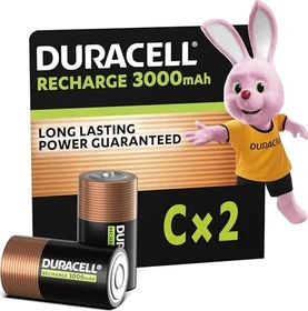 Duracell Rechargeable Baby C 3000mAh, 2er-Pack