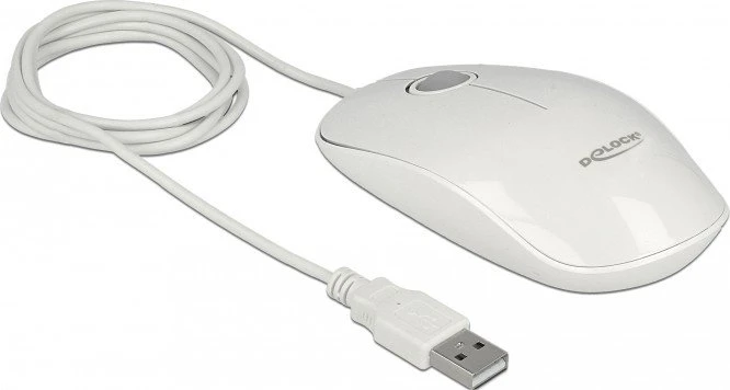 DeLOCK LED Maus weiß, USB