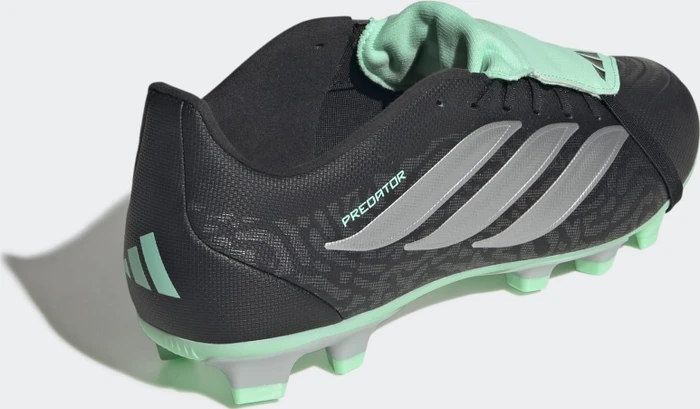 adidas Predator Club Fold-Over Tongue FG/MG core black/silver metallic/pulse mint (Herren)