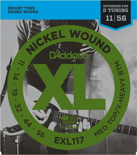D'Addario XL Nickel Wound Medium Top / Extra Heavy Bottom