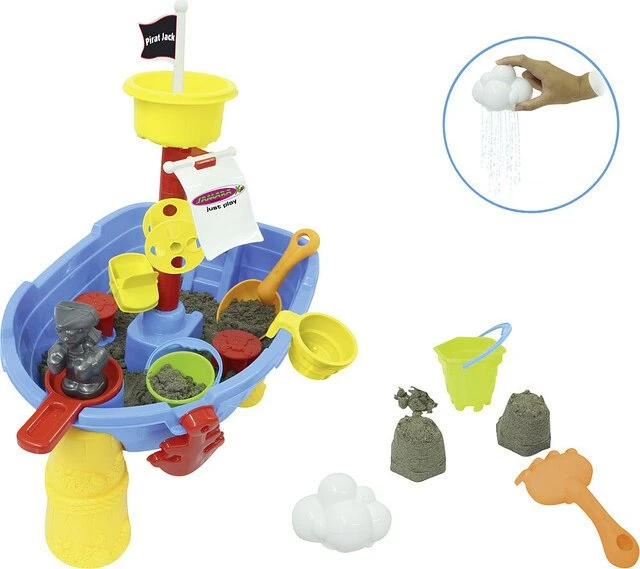 Jamara Sand- und Wasserspieltisch Pirat Jack 21 Teile