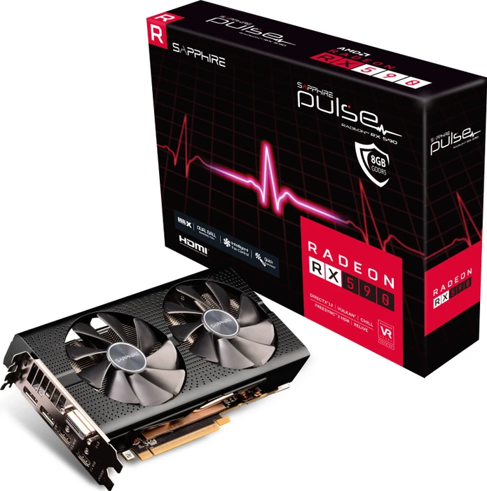 Sapphire Pulse Radeon RX 590 8G G5, 8GB GDDR5, DVI, 2x HDMI, 2x DP, lite retail