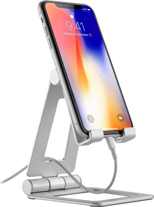 InLine Smartphone & Tablet Halter Aluminium, Tablet-Stand bis 10", faltbar