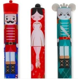 Legami The Nutcracker Christmas 2025, löschbarer Gelroller sortiert, 3er-Set