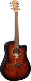 LAG Tramontane 70 Dreadnought Cutaway electroacoustic Black & Brown