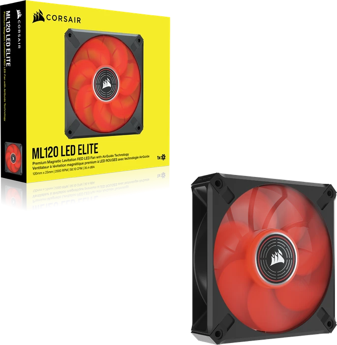 Corsair ML Series ML120 LED Elite Red, schwarz, 120mm