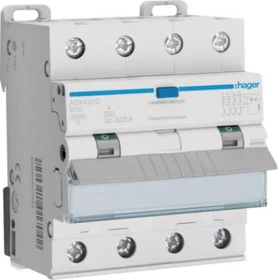 Hager Fehlerstrom-Leitungsschutzschalter 4P 10kA B-32A 30mA Typ A