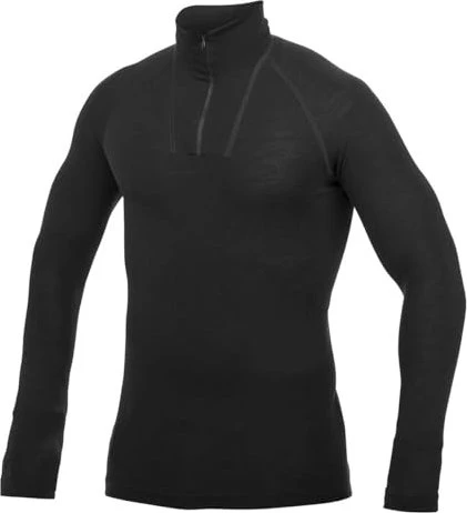Woolpower Zip Turtleneck Lite Funktionsshirt langarm schwarz