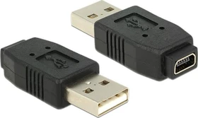 DeLOCK USB 2.0 Adapter, USB-A [Stecker] auf Mini-B [Buchse] (65094)