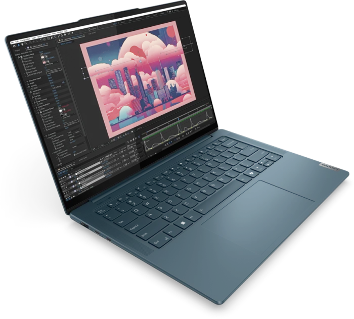 Lenovo Yoga Pro 7 14AHP9, Tidal Teal, Ryzen 7 8845HS, 16GB RAM, 1TB SSD, DE