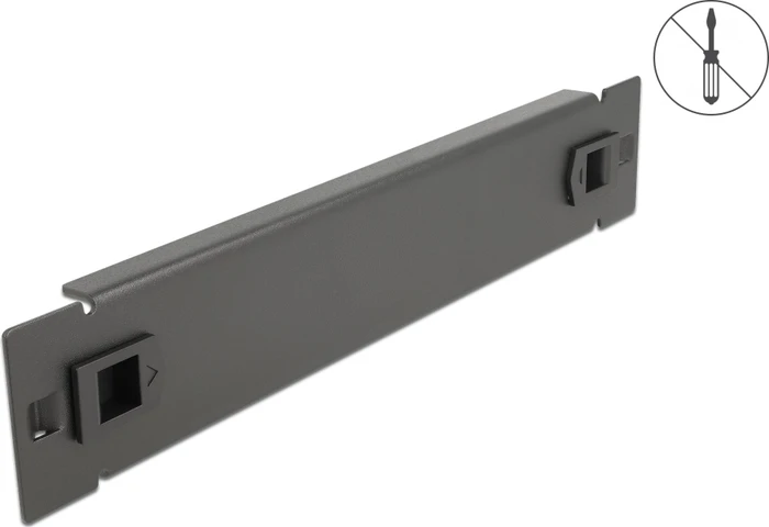 DeLOCK 10" Blindpanel, geschlossen, schwarz, 1HE