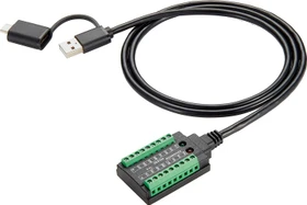 Exsys USB zu 1S Seriell RS-232/422/485/TTL Kabel mit Terminal Block, 1m (EX-13003)
