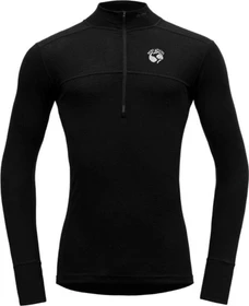 Devold Lauparen Merino 190 Zip Neck Funktionsshirt langarm schwarz (Herren)