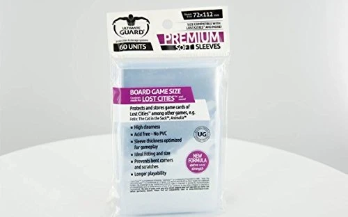 Ultimate Guard Board Game Sleeves 60 Lost Cities and more transparent