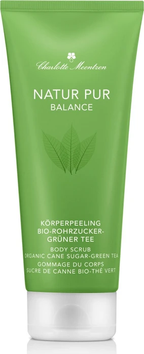 Charlotte Meentzen Natur Pur Balance Bio-Rohrzucker Grüner Tee Koerperpeeling, 200ml